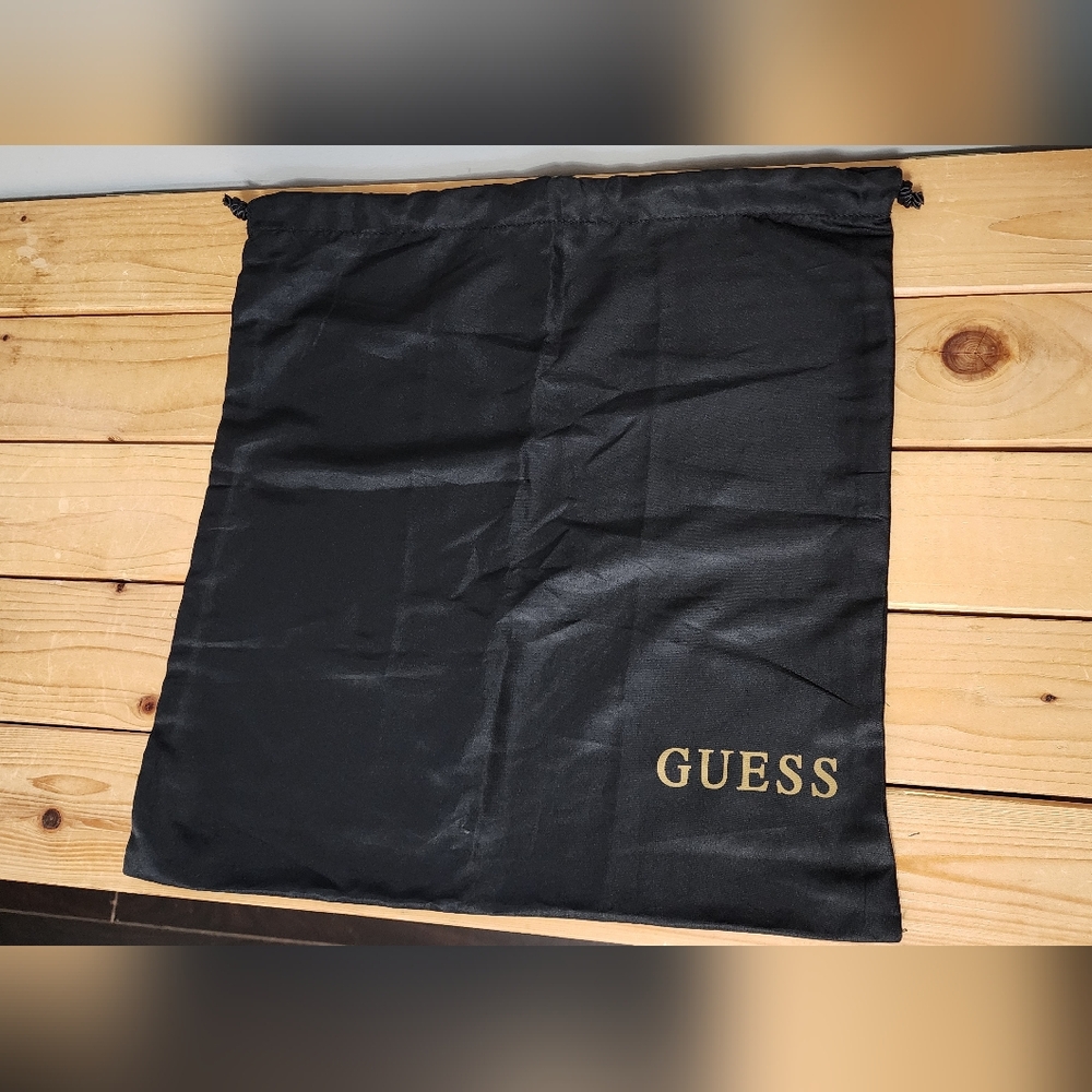 Guess Black Soft Fabric Dust Bag 16in X 16.5 In